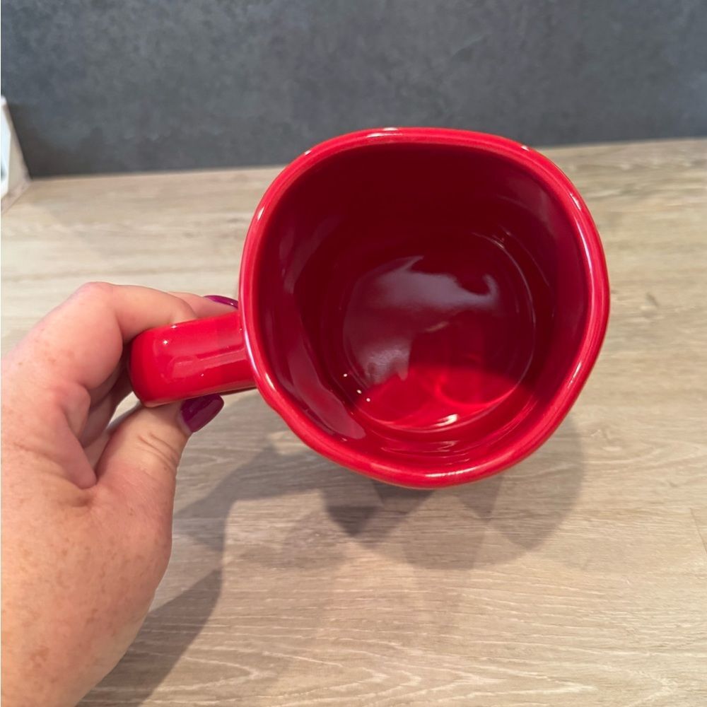 Red Rae Dunn “Jingle Bells” Mug with Santa Hat Topper - Picture 6 of 7